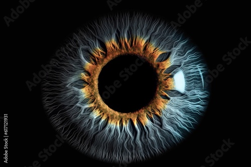 Photo Abstract blue eye with space