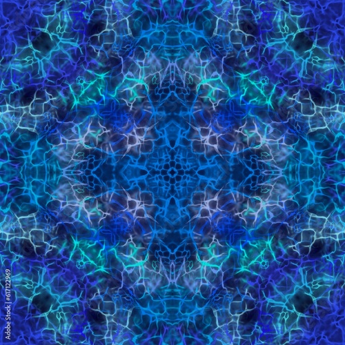 Geometric surface seamless pattern, mandala