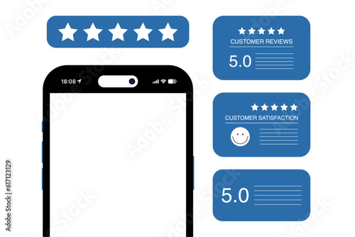 Review Messages by Customer. Vector Illustration