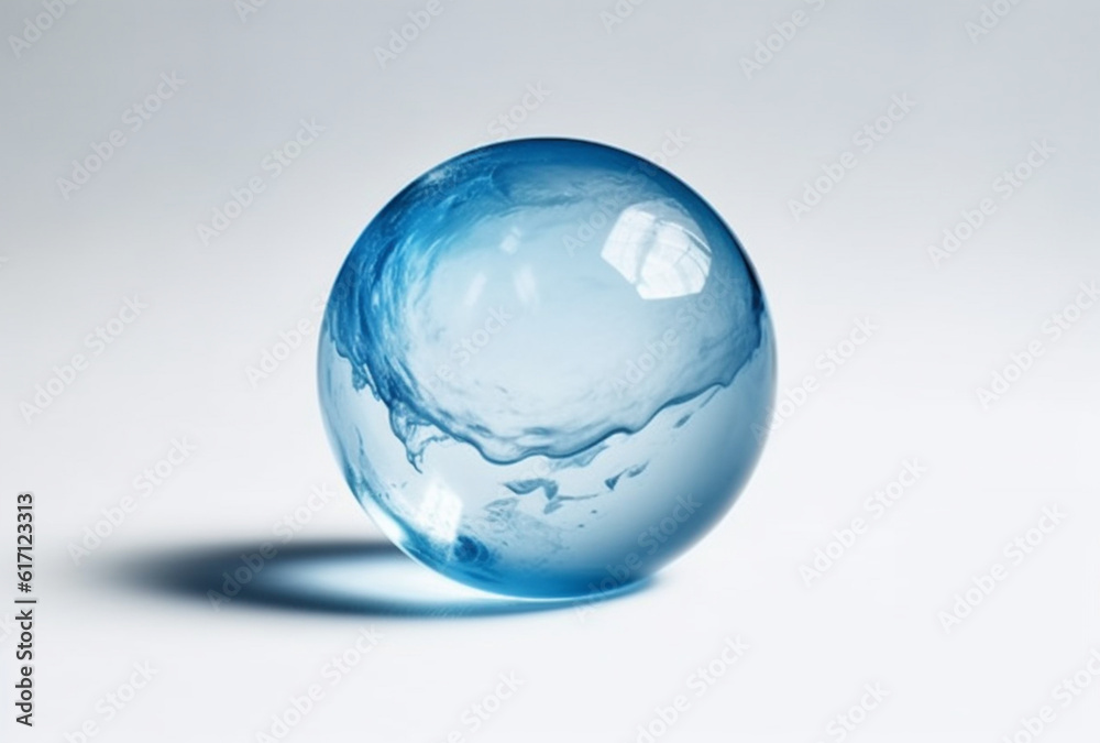 Blue Sphere Minimalistic Composition of Melting Tranquility generative AI Blue Sphere Minimalistic Composition of Melting Tranquility generative AI