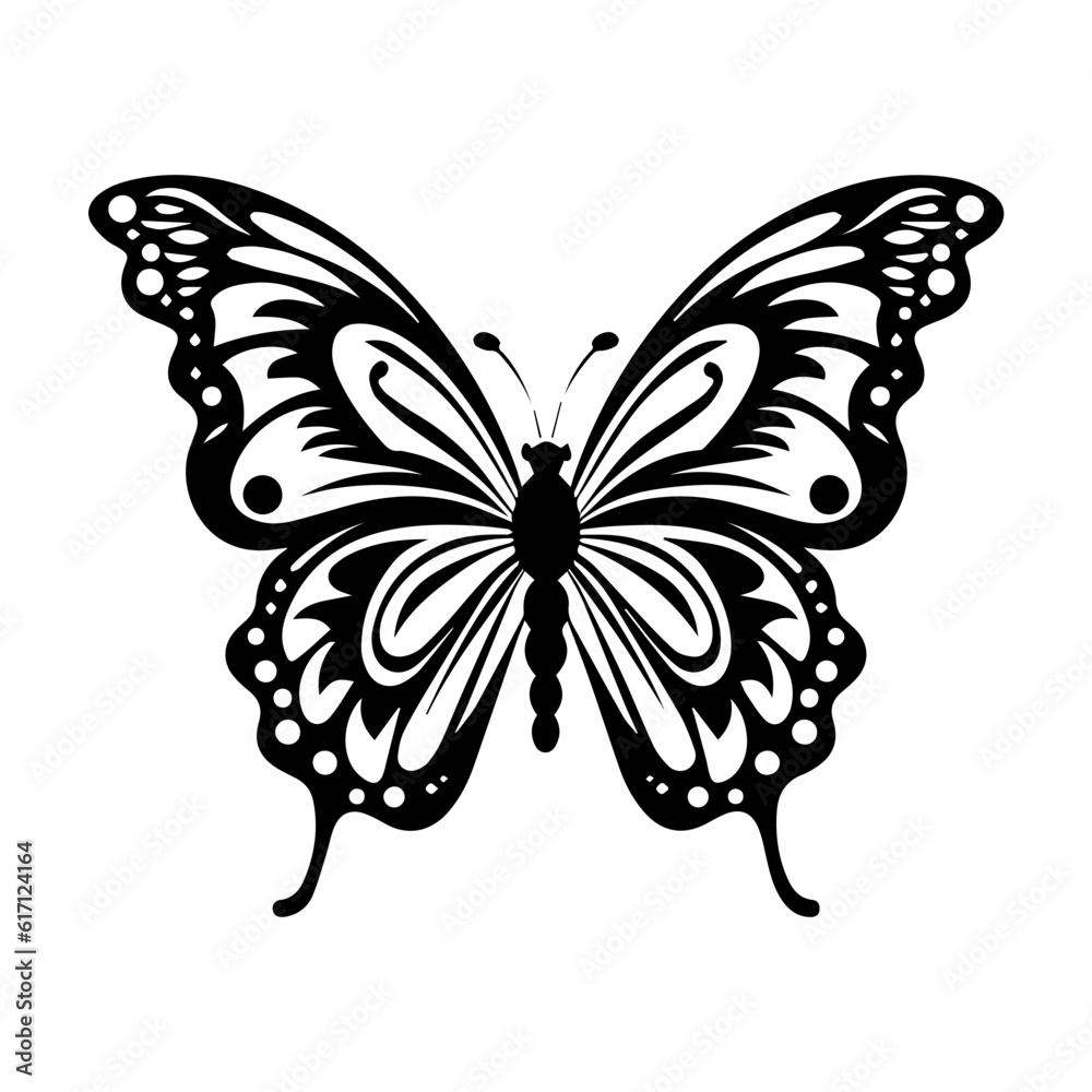 Butterfly silhouette illustration Butterfly silhouette illustration