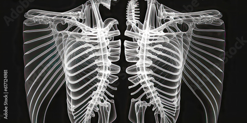 An X-ray image of human ribs - Generative AI