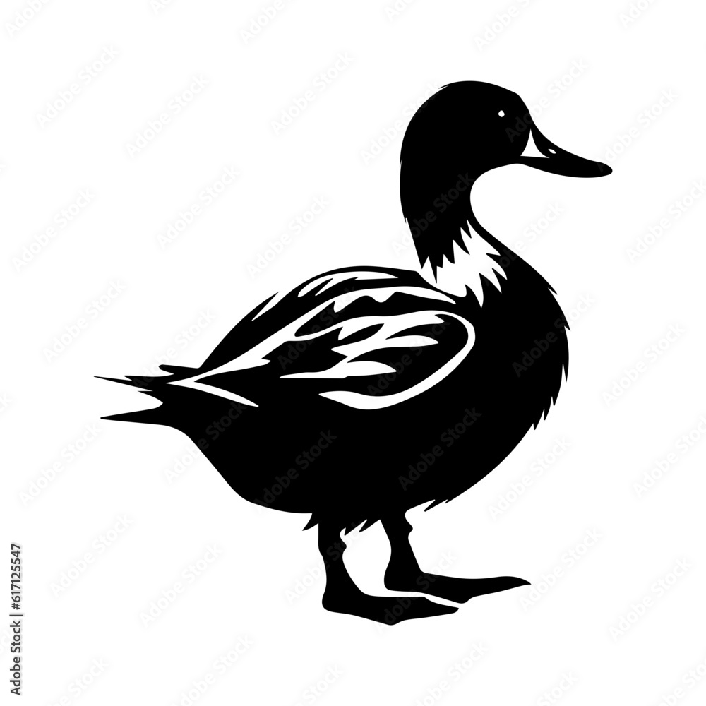 Obraz premium Duck silhouette illustration