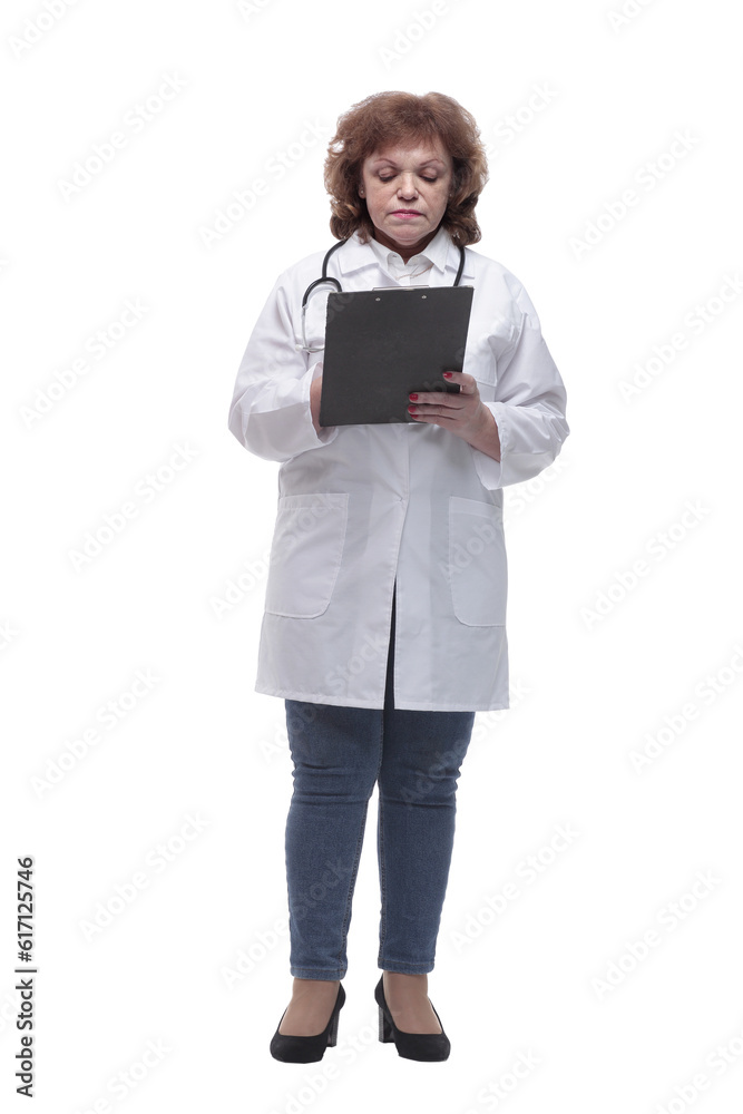 serious therapist writing recommendations for the patient.