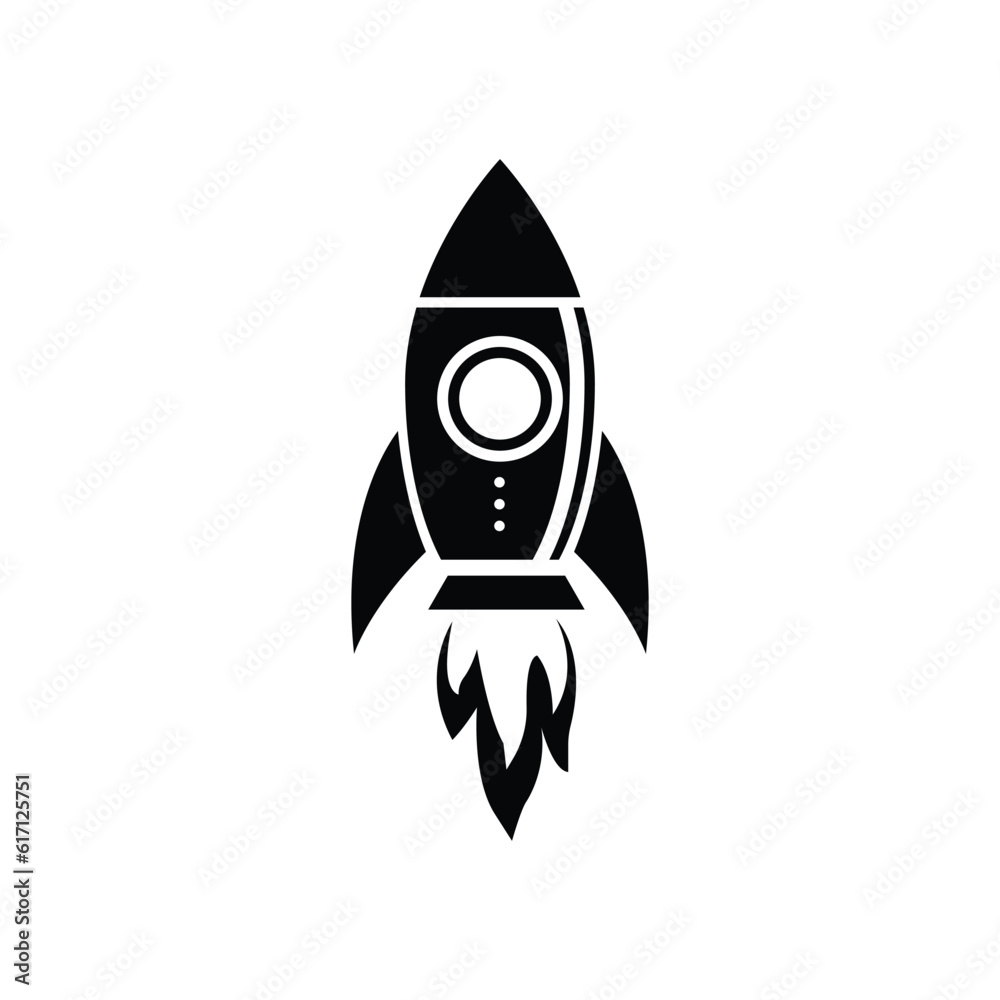Spaceship vector icon on white background Spaceship vector icon on white background
