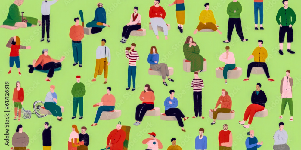 People relaxing activities - Generative AI People relaxing activities - Generative AI