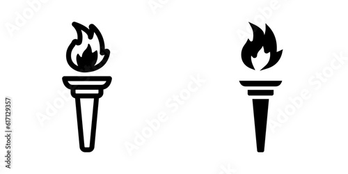 Torch icon. sign for mobile concept and web design. vector illustration