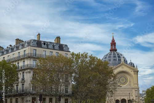 Paris, the dome of the Saint-Augustin church, in the 8e arrondissement
 photo