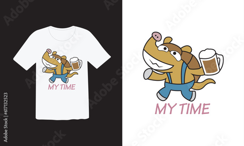 T shirt design with illustration