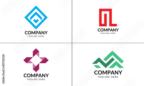 Abstract brand logo template