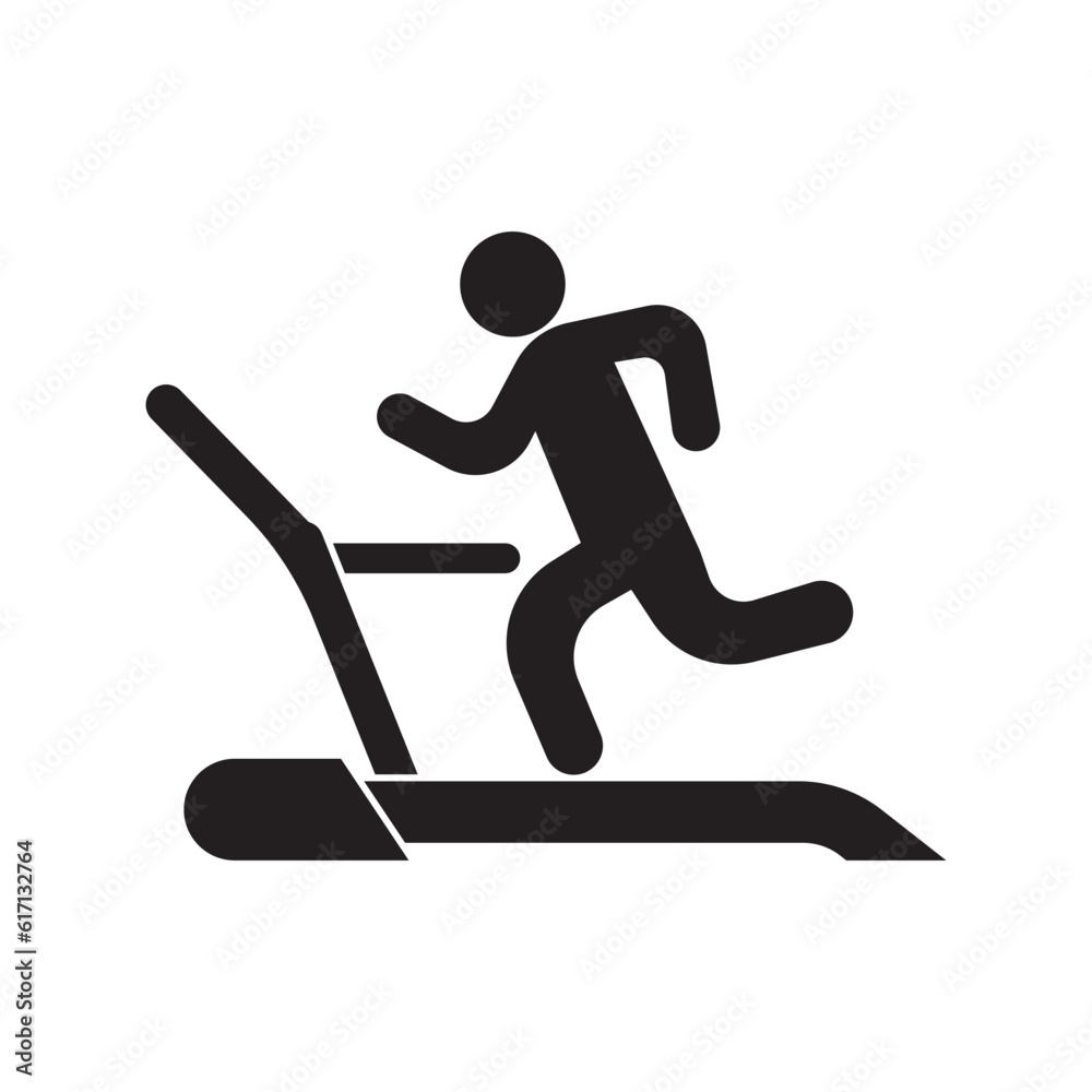 Treadmill machine vector icon illustration design