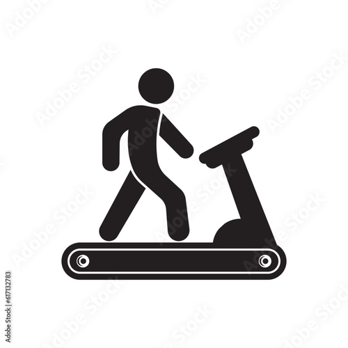 Treadmill machine vector icon illustration design