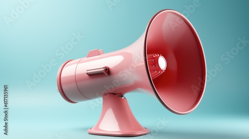 megaphone scream announces discounts sale Hurry up isolated on plain pastel blue