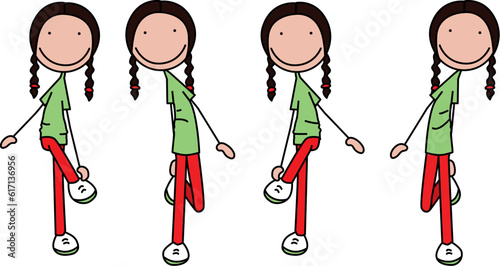 Happy kid exercises - switch cross crawls