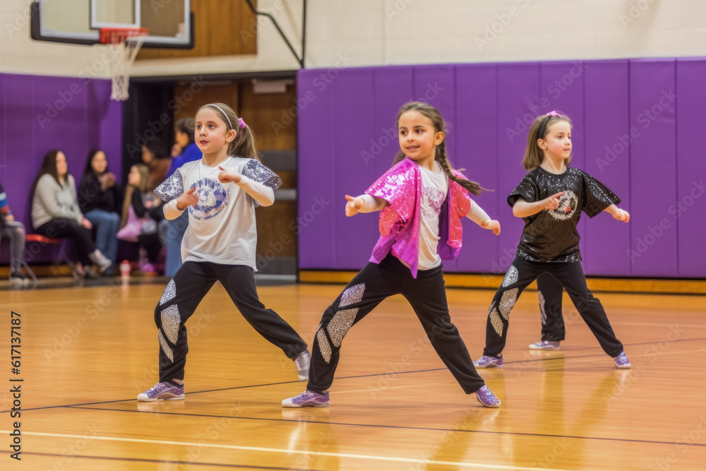 Fototapeta premium Happy children spending time together - Generative AI