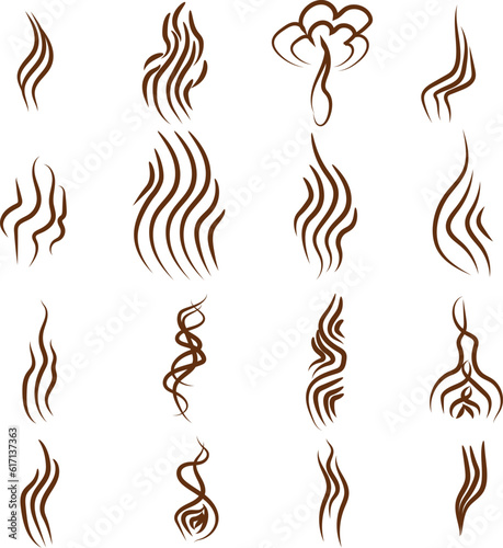 smoke aroma Icon Set 