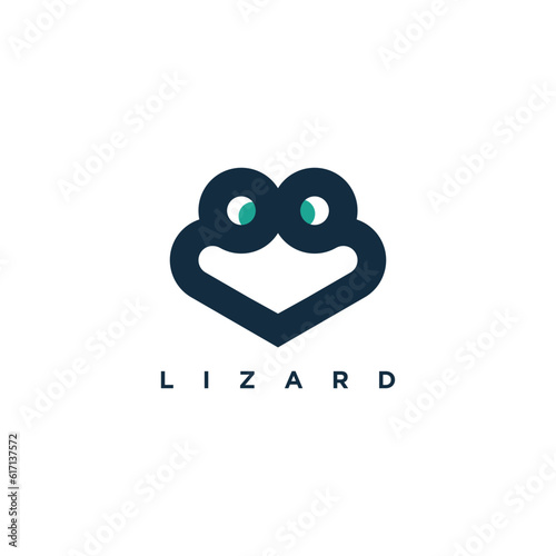 Simple lizard logo vector with modern style