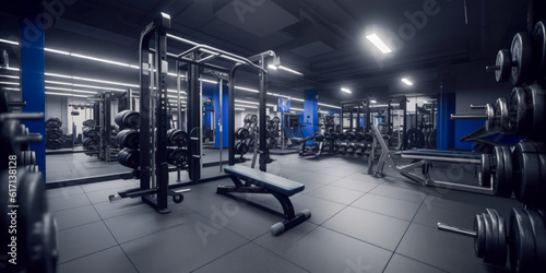 Interior of a gym - Generative AI