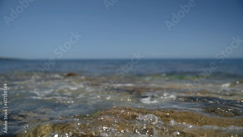 View of the sea from the beach