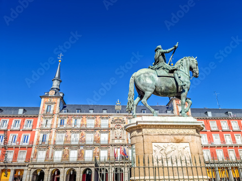 View of the Plaza Mayor square in Madrid, Spain