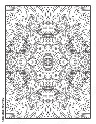Mandala Coloring Pages For Kids. Mandala Coloring Pages for Adults. Vintage decorative elements. Mandala flower for adult coloring book. Vector illustration. Coloring Page. Flower. Black and white.