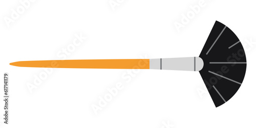 Fan Brush, cartoon style. Trendy modern vector illustration isolated on white background, hand drawn, flat design