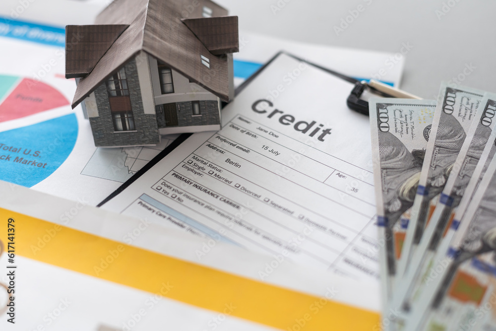 white house model with the purchase agreement, money cash, housing decoration drawings. white house model with the purchase agreement, money cash, housing decoration drawings.