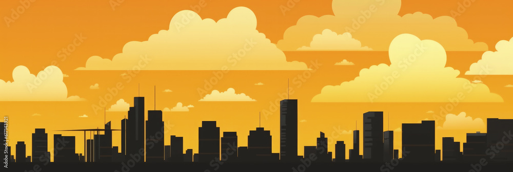 Brazilia city panorama, urban landscape with modern buildings. Business travel and travelling of landmarks. Illustration, web background. Skyscraper silhouette. Brasil - Generative AI