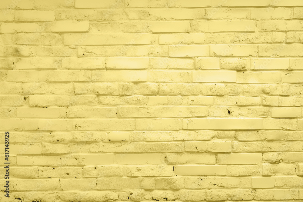 Obraz premium Yellow Brick Wall Background Texture Generative AI