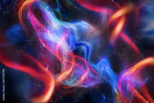 abstract background with a colored dynamic waves blurry background. Illustration suitable for wave design