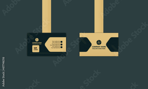 Luxury Modern corporate business card design template, photo