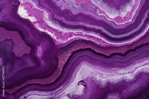 Purple Marble Geode Gem Background Generative AI