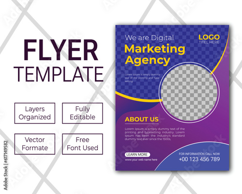 Digital marketing agency Corporate Business flyer | Marketing agency and corporate ad Banner | Company flyer or digital marketing Flyer Design Templet