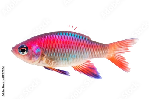 Rainbow Swirl fish. Transparent background. generative AI