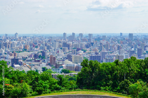 旭山記念公園から見た札幌の街並（北海道札幌市中央区）