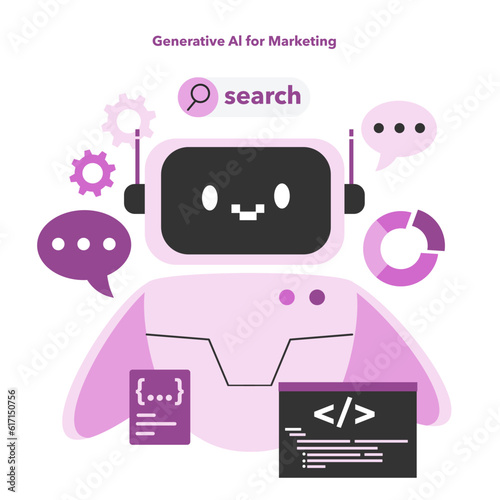AI or artificial intelligence in marketing. AI-based targeting advertising