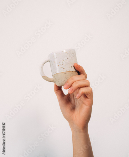 Cuadro en lienzo Tasse à café expresso en céramique fait main