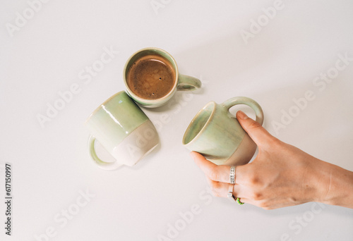 Tasse à café expresso en céramique fait main
