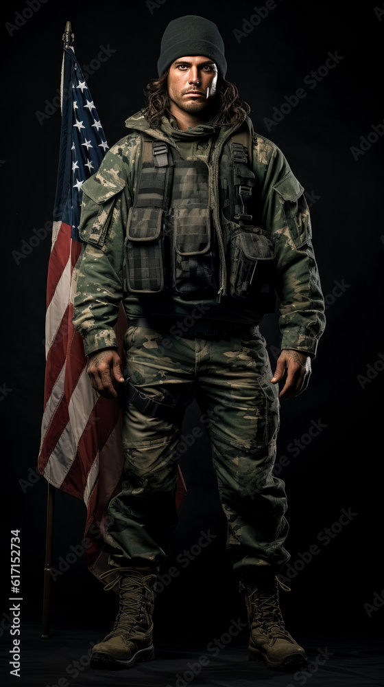 Soldier in military outfit, First person shooter concept, Fps game cover art, Military videogame art.
