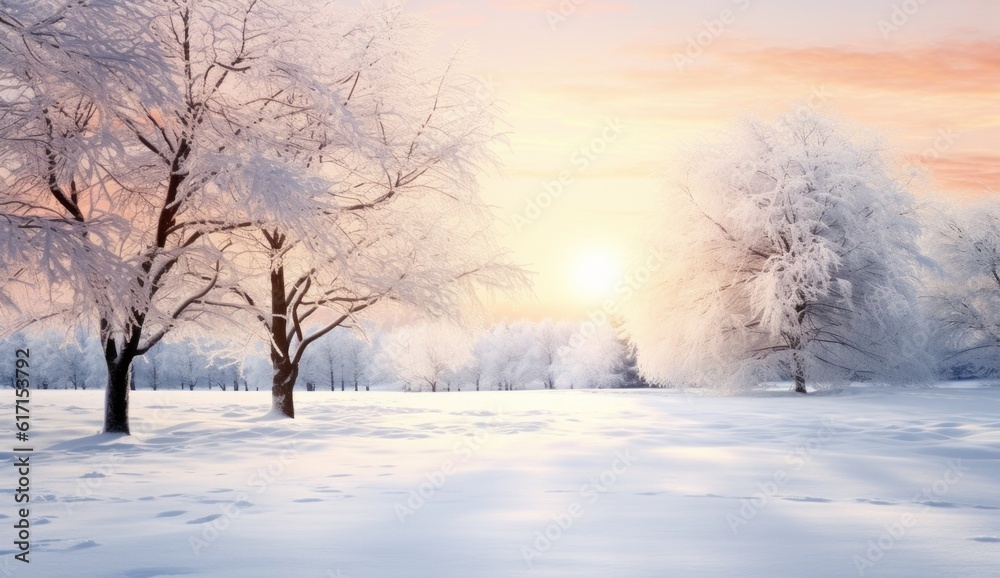 Winter snowy forest background. Illustration AI Generative Winter snowy forest background. Illustration AI Generative