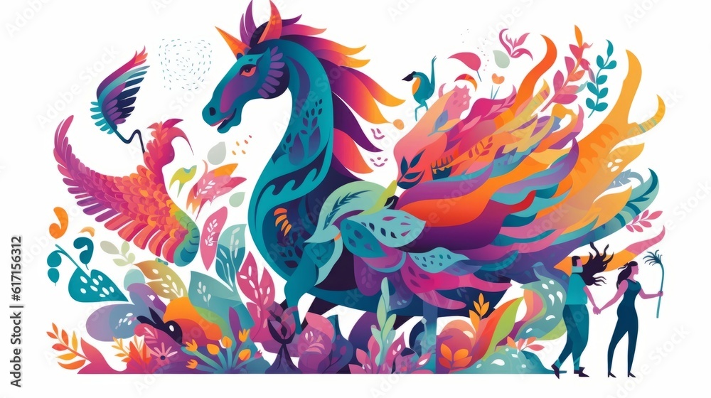 fantasy horse illustration 
