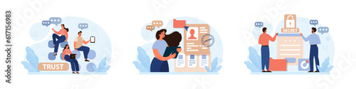 Company credibility set. Brand reputation based on customer loyalty