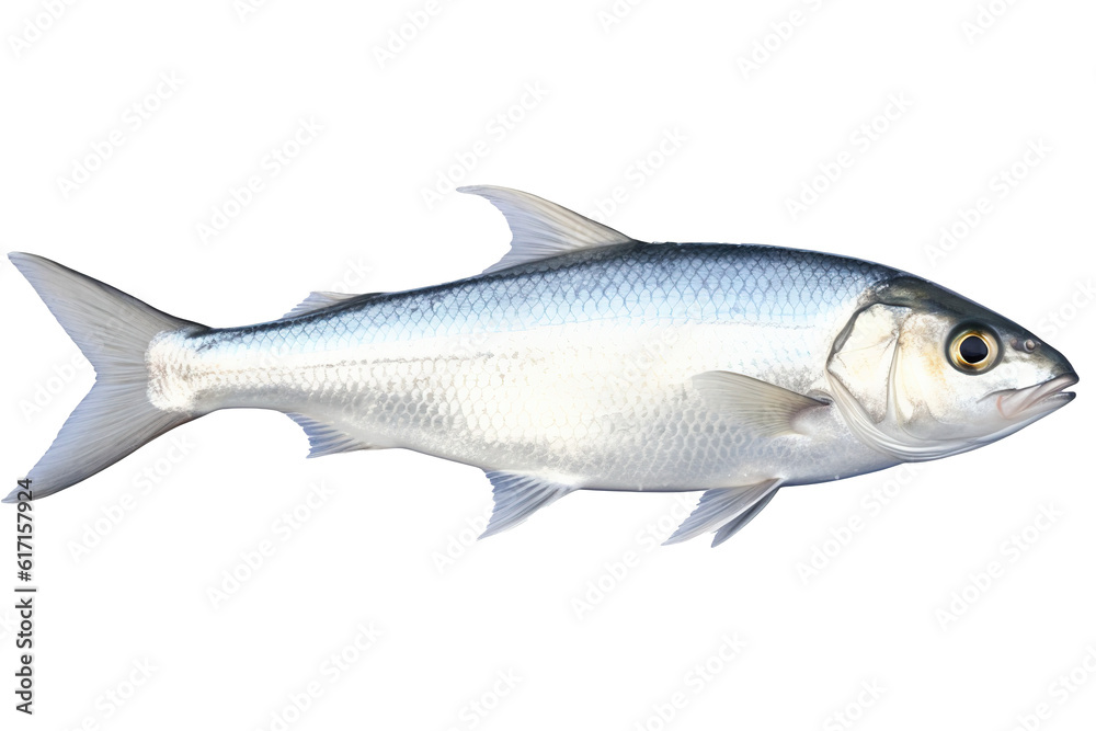 Silver Streak fish. Transparent background. generative AI Silver Streak fish. Transparent background. generative AI