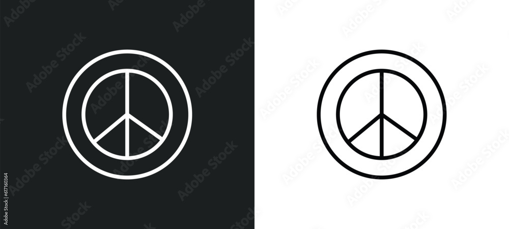 pacifism line icon in white and black colors. pacifism flat vector icon from pacifism collection for web, mobile apps and ui. pacifism line icon in white and black colors. pacifism flat vector icon from pacifism collection for web, mobile apps and ui.