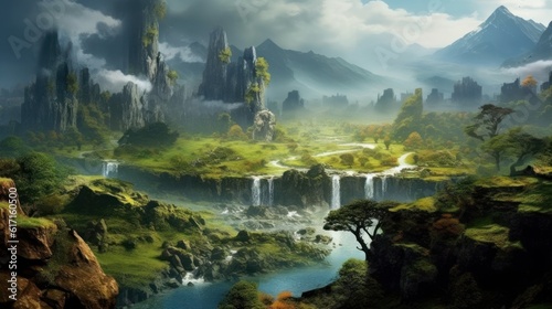 A beautiful picturesque and mysterious land