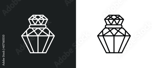 parfum line icon in white and black colors. parfum flat vector icon from parfum collection for web, mobile apps and ui.