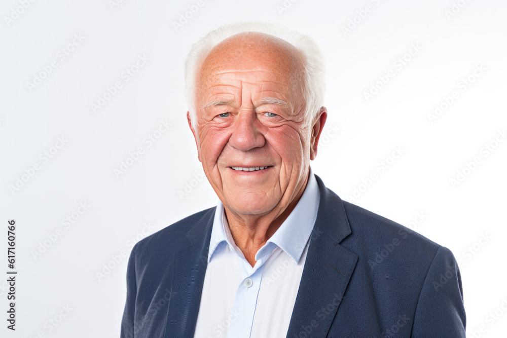 Beautiful person smiling in front of a white background ai generated Beautiful person smiling in front of a white background ai generated