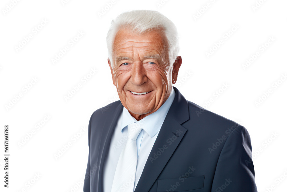 Beautiful person smiling in front of a white background ai generated Beautiful person smiling in front of a white background ai generated