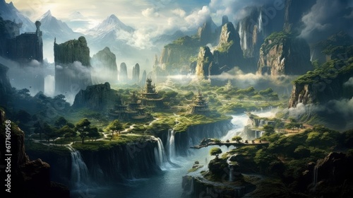 A beautiful picturesque and mysterious land