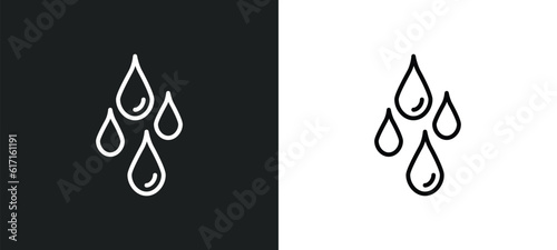 drops line icon in white and black colors. drops flat vector icon from drops collection for web, mobile apps and ui.
